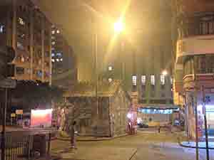 A matshed theatre for the Hungry Ghost Festival on Hill Road, Shek Tong Tsui, 17 September 2017