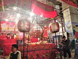 A temporary shrine for the Hungry Ghost Festival on Hill Road, Shek Tong Tsui, 17 September 2017