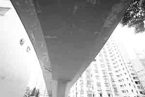 Flyover on Hill Road, Shek Tong Tsui, 4 September 2017