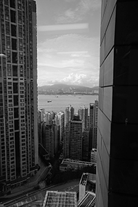 A view of Victoria Harbour from HKU, Pokfulam, 8 September 2017