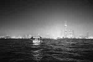 Victoria Harbour at night, 17 November 2017
