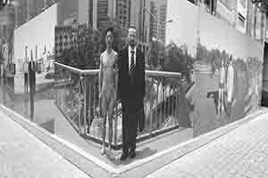 Photographic art outside a restaurant, Sai Ying Pun, 19 November 2017