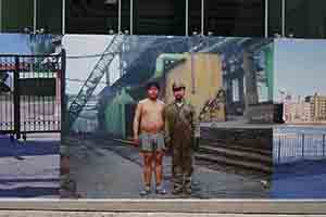 Photographic art outside a restaurant, Sai Ying Pun, 19 November 2017
