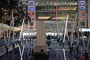 Light installation, Lumieres Hong Kong festival, Statue Square, Central, 24 November 2017
