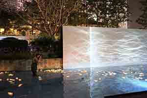 Light installation by Kingsley Ng, Lumieres Hong Kong festival, Chater Garden, Central, 24 November 2017