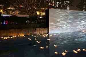 Light installation by Kingsley Ng, Lumieres Hong Kong festival, Chater Garden, Central, 24 November 2017