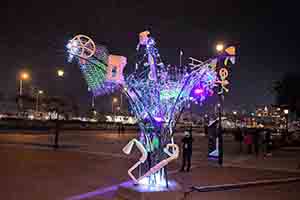'Wishing Tree' a light installation by Jaffa Lam, Lumieres Hong Kong festival, Edinburgh Place, Central, 24 November 2017