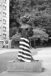 Replica of the Goddess of Democracy statue on the campus of the Chinese University of Hong Kong, 26 November 2017