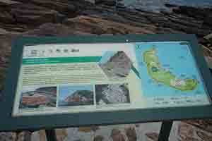 Information board for visitors, Tung Ping Chau, Mirs Bay, 26 November 2017