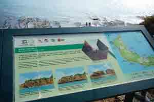 Information board for visitors, Tung Ping Chau, Mirs Bay, 26 November 2017