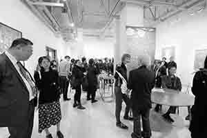 Exhibition opening of 'Living in Compassion: The Art of Chu Hing Wah', Hanart TZ Gallery, Pedder Building, Pedder Street, Central, 8 December 2017