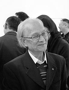 Chu Hing-wah at the opening of his exhibition, Hanart TZ Gallery, Pedder Street, Central, 8 December 2017