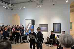 Exhibition opening of 'Living in Compassion: The Art of Chu Hing Wah', Hanart TZ Gallery, Pedder Building, Pedder Street, Central, 8 December 2017