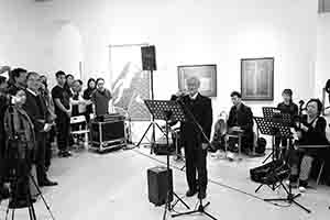 Exhibition opening of 'Living in Compassion: The Art of Chu Hing Wah', Hanart TZ Gallery, Pedder Building, Pedder Street, Central, 8 December 2017