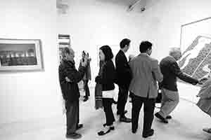 Exhibition opening of 'Living in Compassion: The Art of Chu Hing Wah', Hanart TZ Gallery, Pedder Building, Pedder Street, Central, 8 December 2017