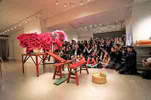 Muted Lion Dance, a performance piece by Samson Young, Spring Workshop, Wong Chuk Hang, 10 December 2017