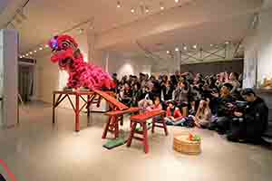 Muted Lion Dance, a performance piece by Samson Young, Spring Workshop, Wong Chuk Hang, 10 December 2017