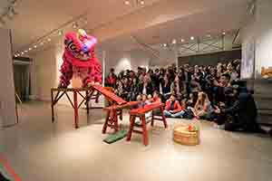 Muted Lion Dance, a performance piece by Samson Young, Spring Workshop, Wong Chuk Hang, 10 December 2017