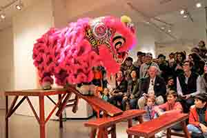 Muted Lion Dance, a performance art piece by Samson Young, Spring Workshop, Wong Chuk Hang, 10 December 2017