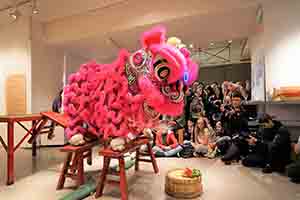 Muted Lion Dance, a performance art piece by Samson Young, Spring Workshop, Wong Chuk Hang, 10 December 2017