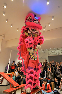 Muted Lion Dance, a performance art piece by Samson Young, Spring Workshop, Wong Chuk Hang, 10 December 2017