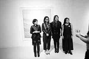 Opening of 'Deep Silence', an exhibition by the Hong Kong Art School, Pao Galleries, Hong Kong Arts Centre, Wanchai, 12 December 2017
