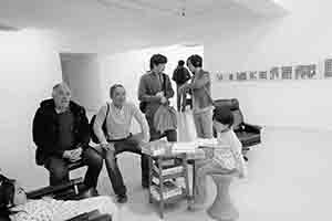Guests at the opening of 'Interval in Space', Osage, Kwun Tong, 15 December 2017