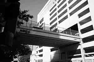 West Kowloon Corridor passing through Yaumatei Car park building,  20 December 2017