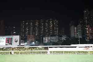 Horse racing at the Hong Kong Jockey Club racecourse, Happy Valley, 6 December 2017