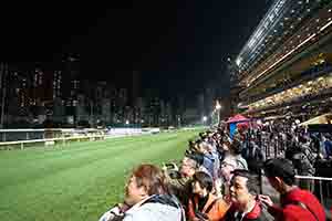 Horse racing at the Hong Kong Jockey Club racecourse, Happy Valley, 6 December 2017