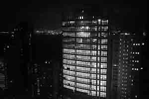 Buildings at night, Sheung Wan, 29 December 2017