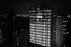 Buildings at night, Sheung Wan, 29 December 2017