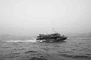 Ferry arriving from Macau, Sai Ying Pun, 31 December 2017