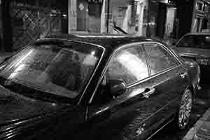 Reflections on car windows, Sheung Wan, 8 January 2018