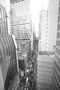View from H Queen's towards Queen's Road Central, 12 January 2018