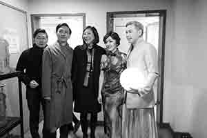 Backstage at the City Hall after a performance of chamber opera 'Ghost Love', Central, 13 January 2018