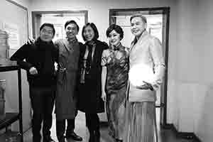 Backstage at the City Hall after a performance of chamber opera 'Ghost Love', Central, 13 January 2018