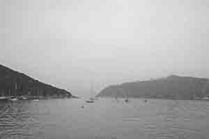 Middle Island (left) and Ocean Park (right), viewed from Island Road, Hong Kong Island, 28 January 2018