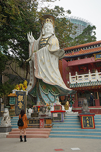 Statue of Guanyin outside a temple, Repulse Bay beach, 28 January 2018