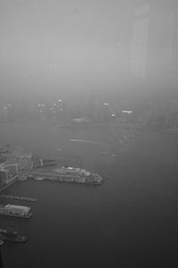 View of Tsim Sha Tsui and Hong Kong Island from a high floor of the ICC, 30 January 2018