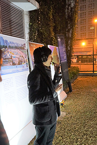 Artist Kingsley Ng, speaking at the 'after the deluge' event, Kowloon, 6 January 2018