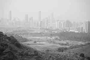 Hong Kong's internal border with Mainland China at the Shenzhen River, 11 February 2018