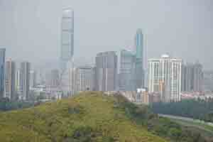 Hong Kong's internal border with Mainland China at the Shenzhen River, 11 February 2018