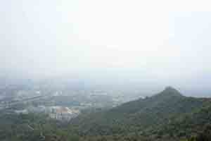 View of the New Territories from a hill near Lo Wu, 11 February 2018
