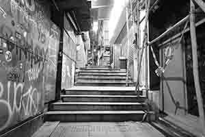 Closed street stall, Sheung Wan, 2 February 2018