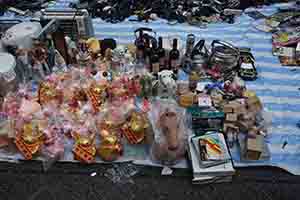 Goods for sale in a street market, Sham Shui Po, 16 February 2018