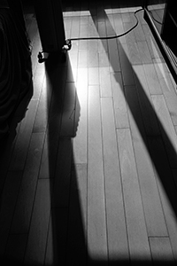 Light and shadow in a domestic interior, Sheung Wan, 6 February 2018