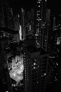Buildings at night, Sheung Wan, 23 February 2018
