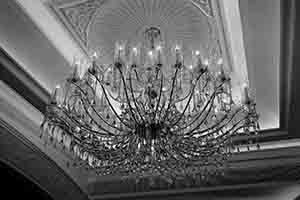 Chandelier in a restaurant, City Hall, Central, Hong Kong Island, 24 February 2018