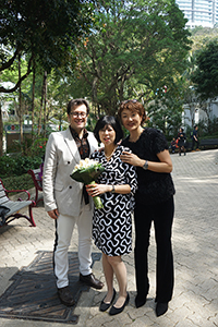 Wedding of Giorgio Biancorosso (left) and Yoko Hosoda (centre), Hong Kong Park, 27 February 2018